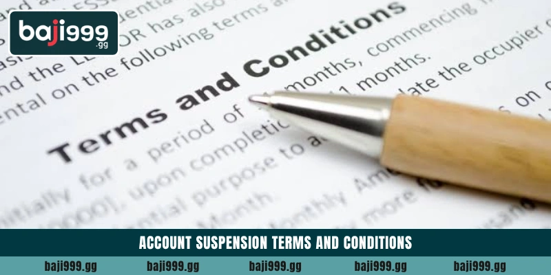 Account suspension Terms and Conditions