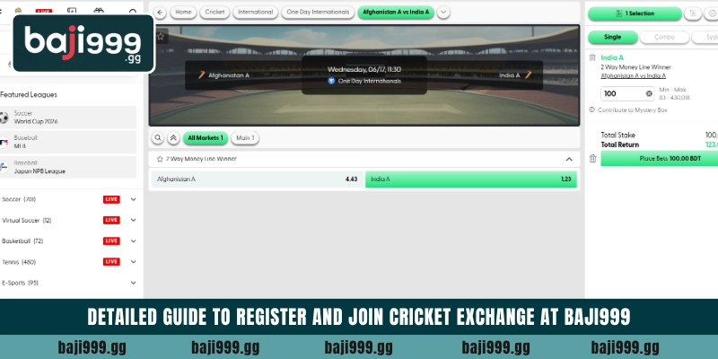 Cricket Exchange sports betting platform at Baji999 6 Detailed guide to register and join Cricket Exchange at Baji999