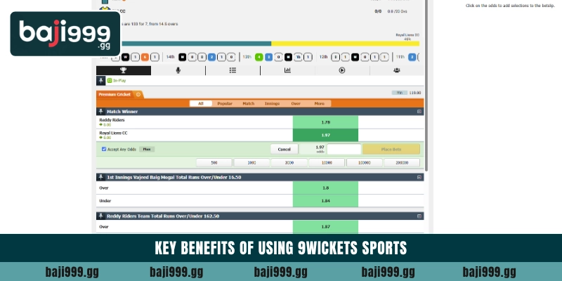 Key benefits of using 9Wickets Sports