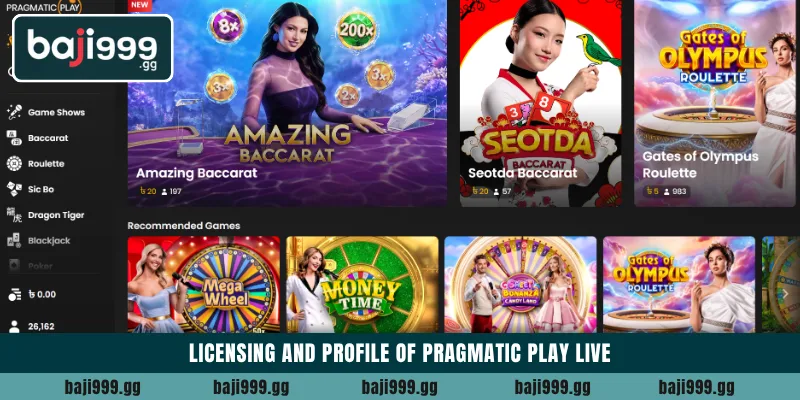 Maximize your payouts with Pragmatic Play Live at Baji999 3 Licensing and profile of Pragmatic Play Live
