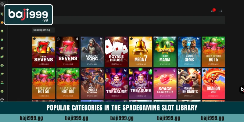 Explore certified SpadeGaming Slot portfolio at Baji999 3 Popular categories in the SpadeGaming Slot library