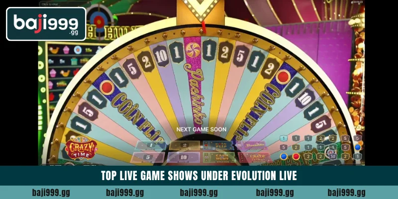 Access premium Evolution Live Casino tables on Baji999 4 Top live game shows under Evolution Live