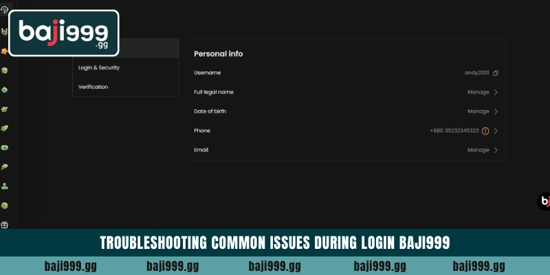 Troubleshooting common issues during Login Baji999