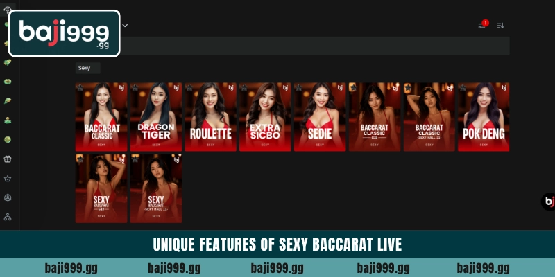 Play Sexy Baccarat live casino games online at Baji999 3 Unique features of Sexy Baccarat live